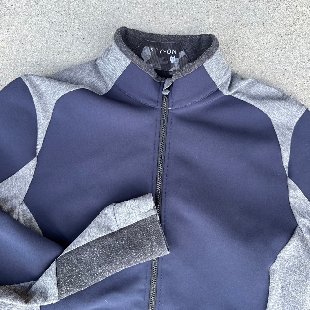 Greyson Mens Full Zip‎ Jacket Navy/Grey Size Medium